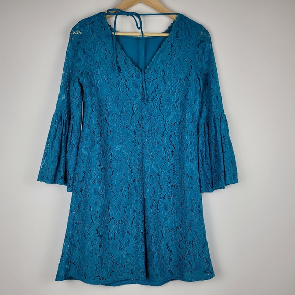 NWT Laundry by Shelly Segal Cocktail Dress Enamel Blue size 2 - Picture 8 of 10